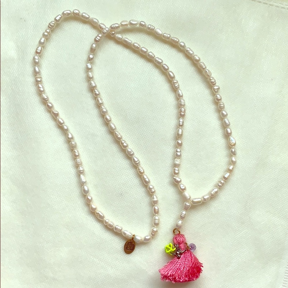 Juicy Couture pearl charm necklace